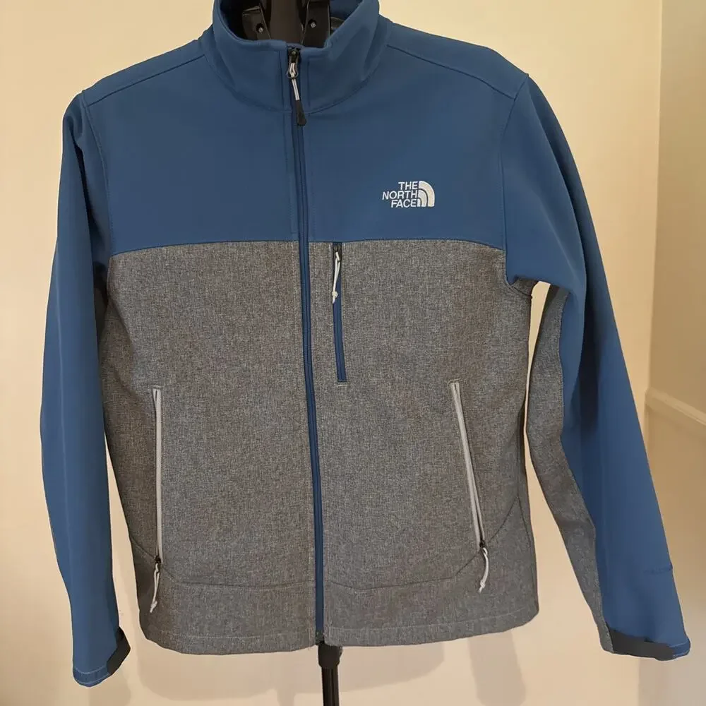 EUC North Face Apex Bionic Wind Wall Jacket Men's Medium Gray Blue